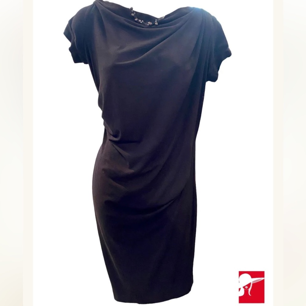 Gorgeous Brunello Cucinelli side ruched tshirt dress grey